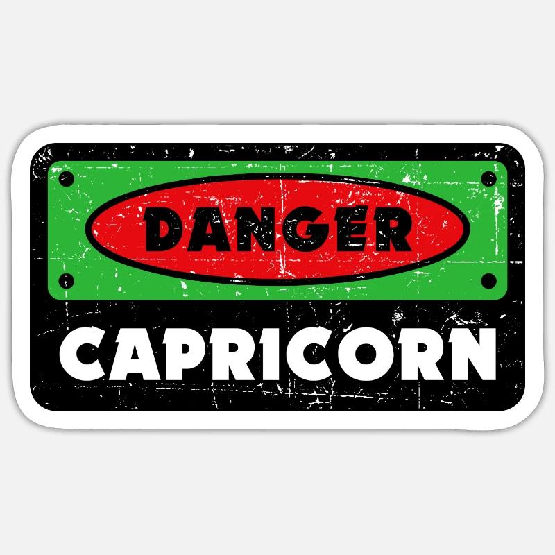 Cool Tierkreiszeichen Steinbock Statement Horoskop - Sticker Größe S (10 x 10 cm) - Mattweiß