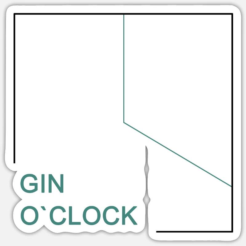 Gin O'Clock - Sticker size S (10 x 10 cm) - white matte