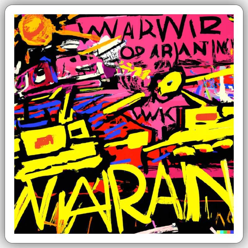 Wahran - Sticker taille S (10 x 10 cm) - blanc mat