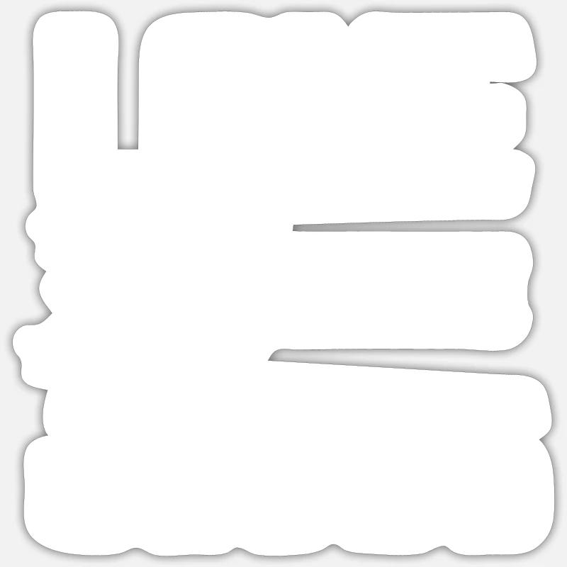 Aime-moi un peu Jésus - Sticker taille S (10 x 10 cm) - blanc mat