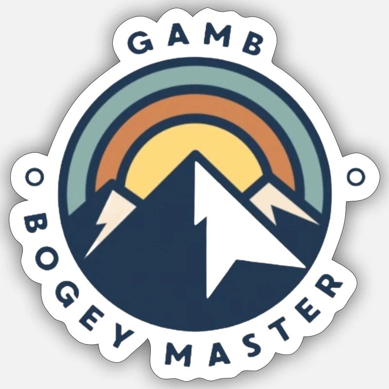GAMB Mount - Sticker Größe S (10 x 10 cm) - Mattweiß