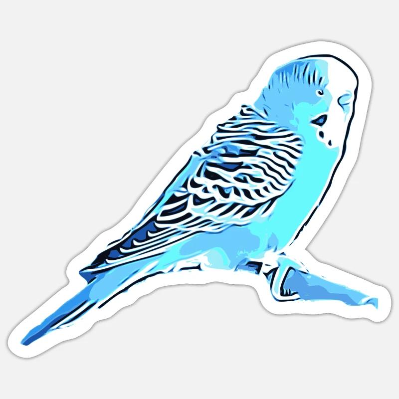 Perruche ondulée Sticker taille S (10 x 10 cm)