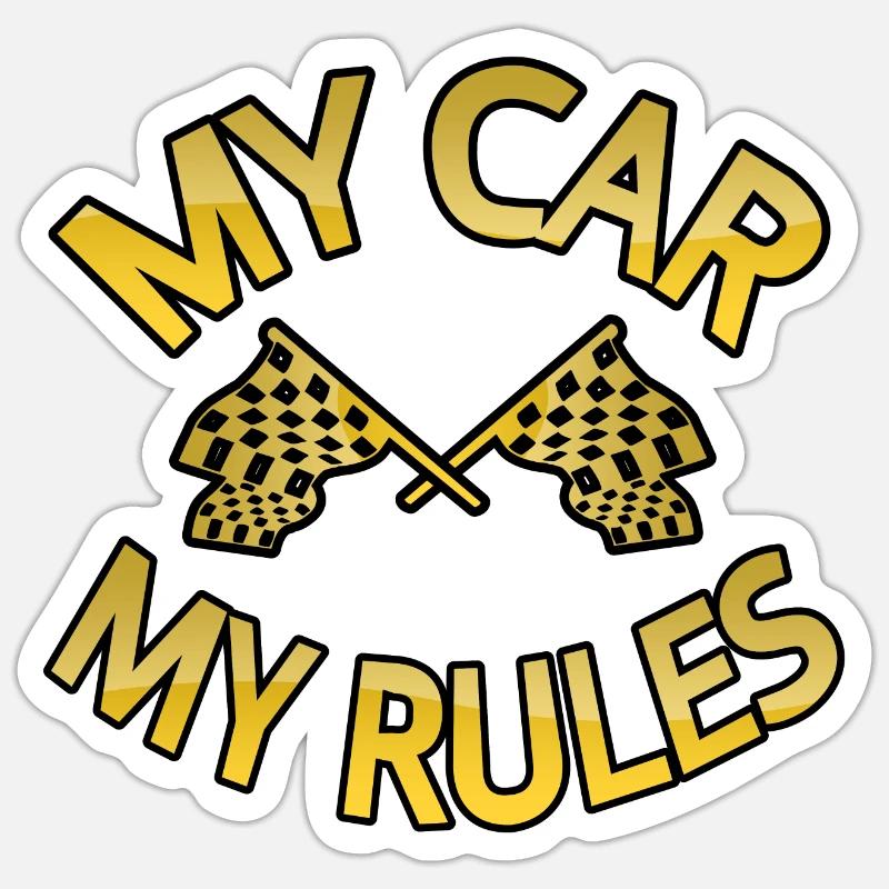 Auto - Sticker Größe S (10 x 10 cm) - Mattweiß