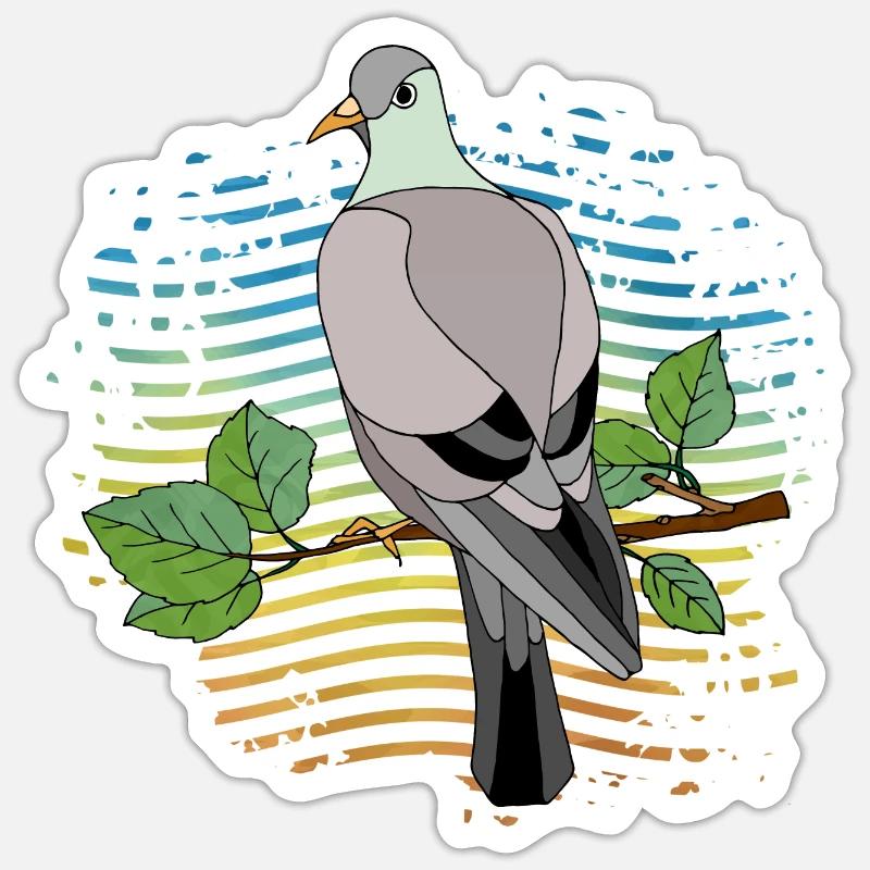 Vogel - Sticker Größe S (10 x 10 cm) - Mattweiß