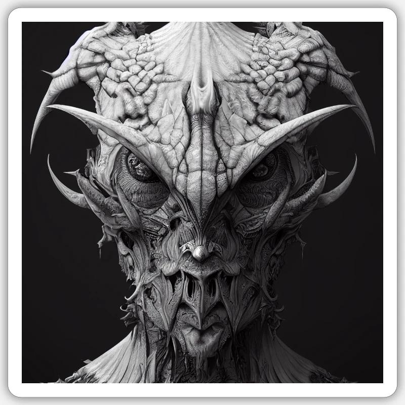 Heavy Metal Devil - Sticker Größe S (10 x 10 cm) - Mattweiß