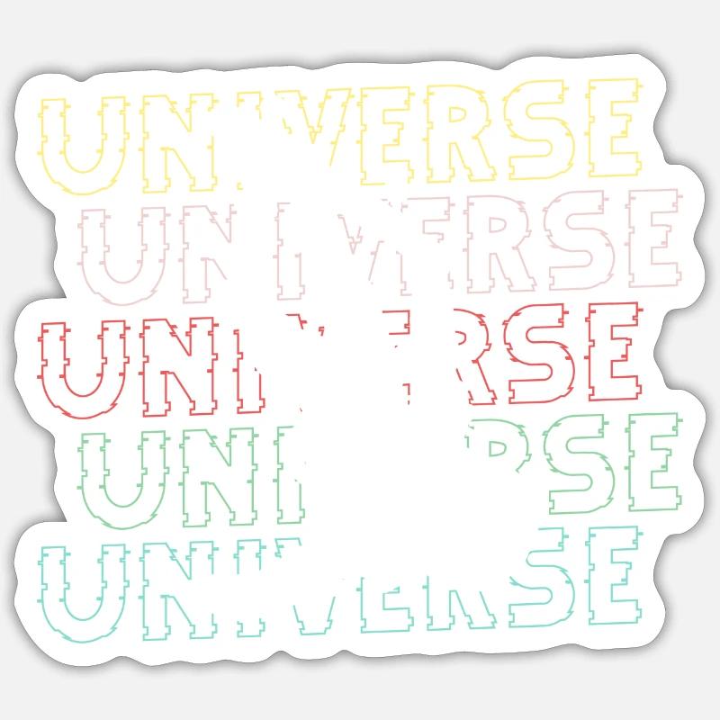 Espace Lune Mars - Sticker taille S (10 x 10 cm) - blanc mat