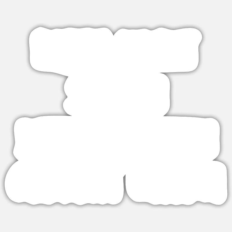 Bitte nicht stören ich bin schon gestört genug - Sticker Größe S (10 x 10 cm) - Mattweiß