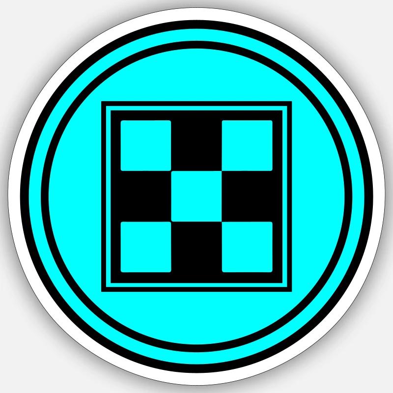 Chessboard symbol Sticker size S (10 x 10 cm)