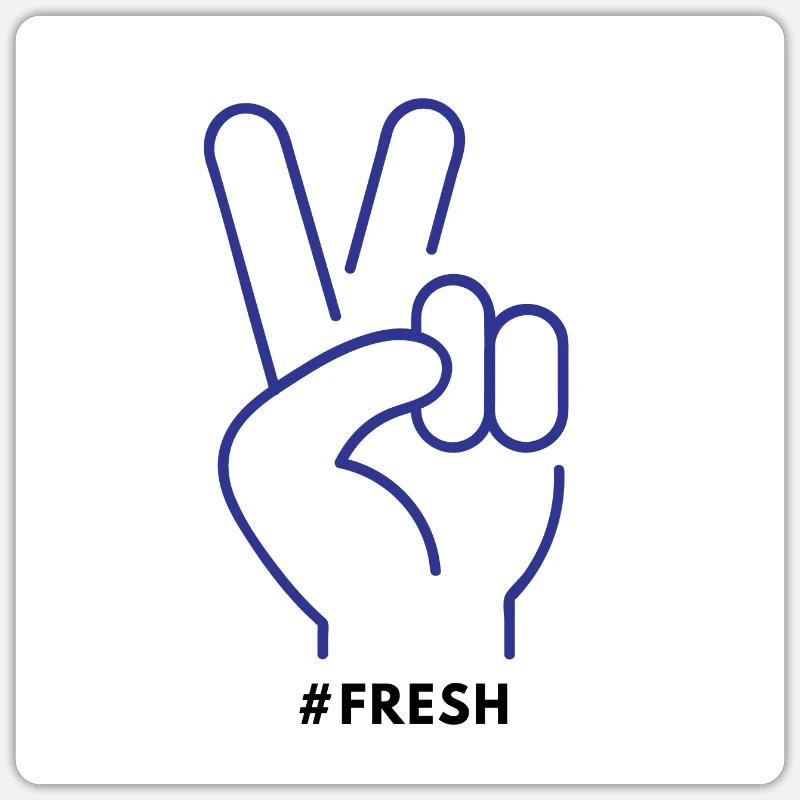 Frisch - Sticker Größe S (10 x 10 cm) - Mattweiß