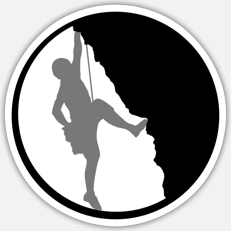 Fun climbing climbing summits - Sticker size S (10 x 10 cm) - white matte