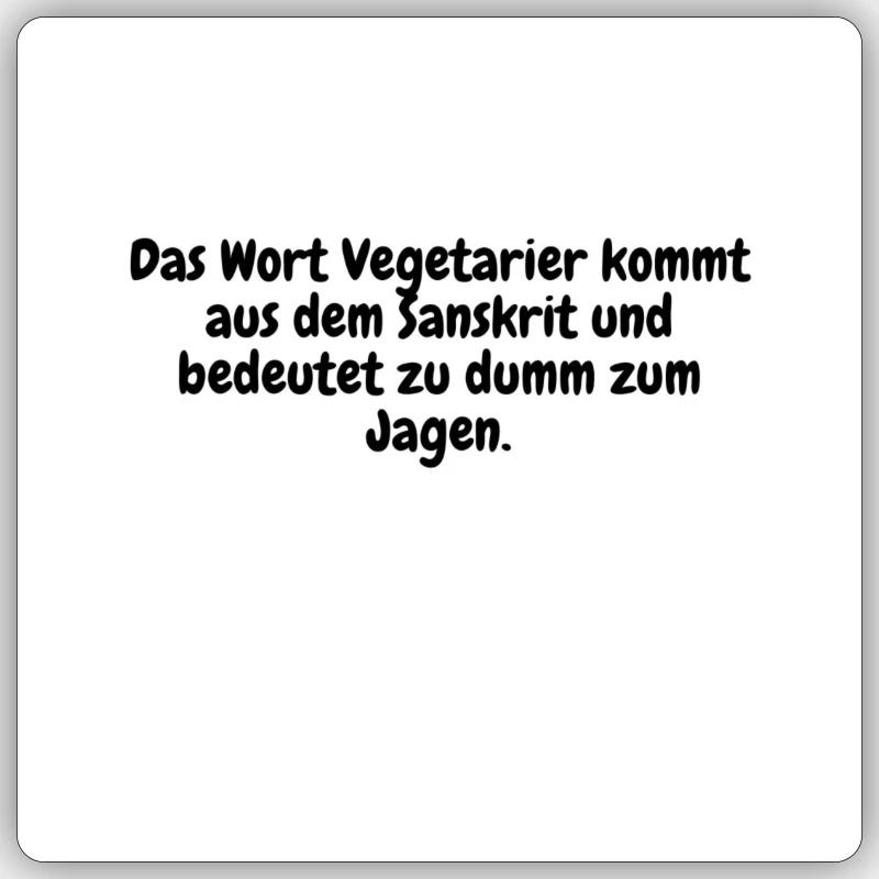 Fleischesser - Sticker Größe S (10 x 10 cm) - Mattweiß