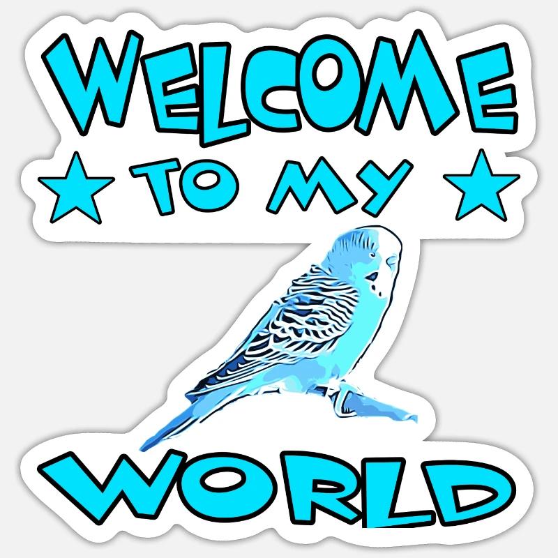 Perruche ondulée Sticker taille S (10 x 10 cm)