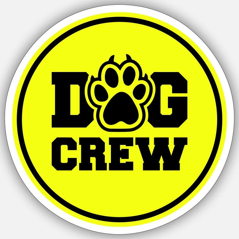 Équipage canin - Sticker taille S (10 x 10 cm) - blanc mat