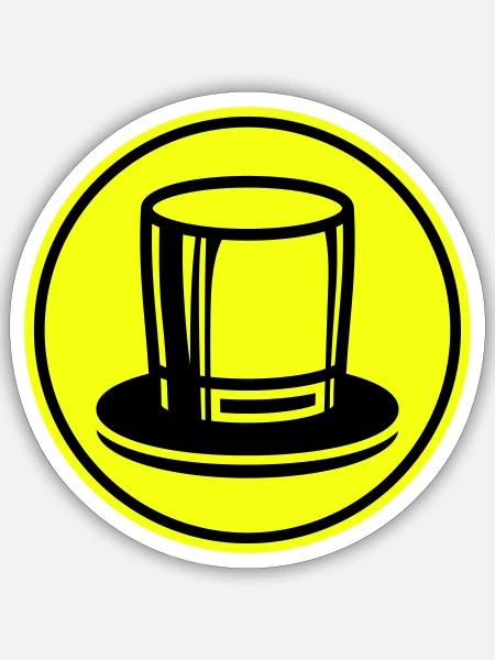 Zylinder Bräutigam - Sticker Größe S (10 x 10 cm) - Mattweiß