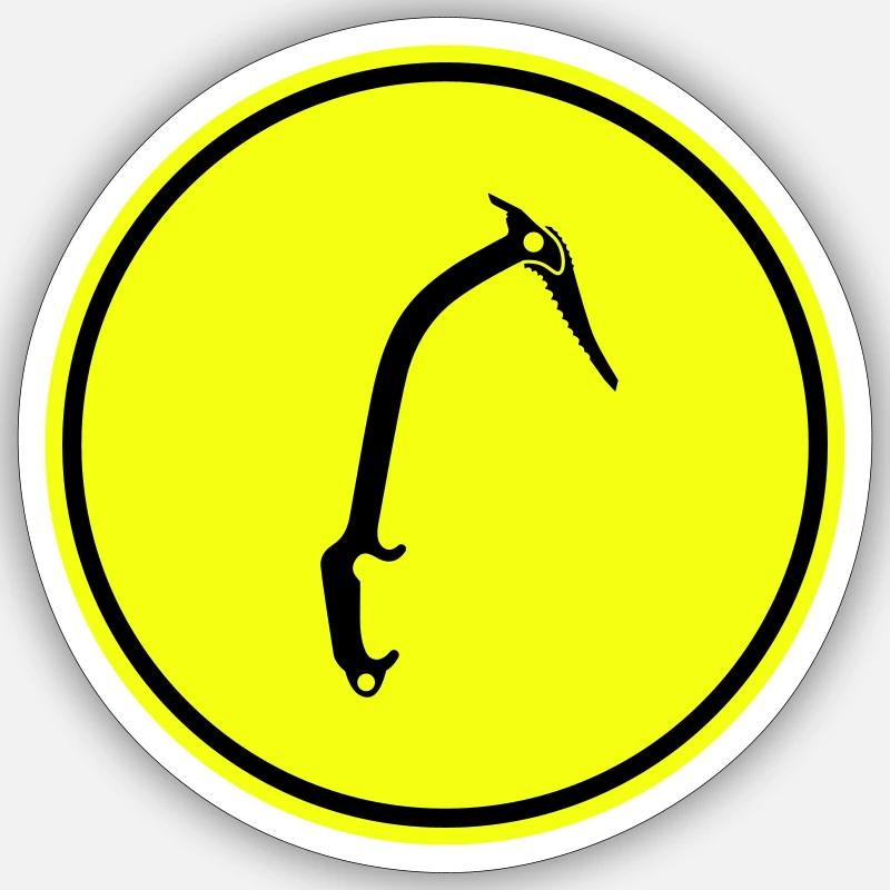 Matériel d’escalade piolet - Sticker taille S (10 x 10 cm) - blanc mat