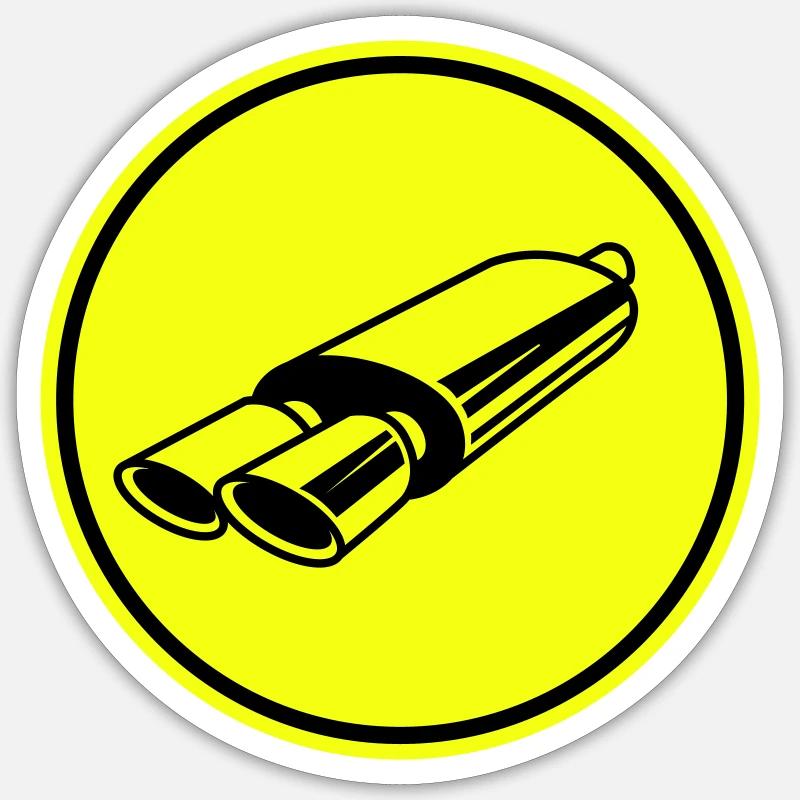 Réglage de l’échappement - Sticker taille S (10 x 10 cm) - blanc mat