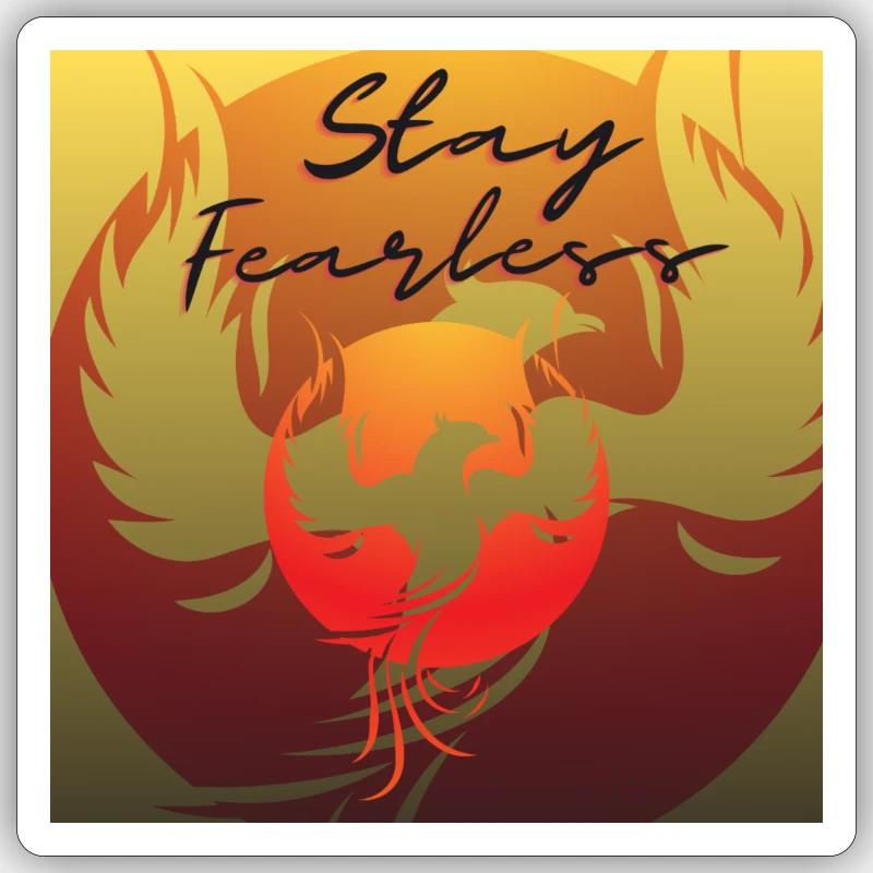 Restez intrépide - Sticker taille S (10 x 10 cm) - blanc mat