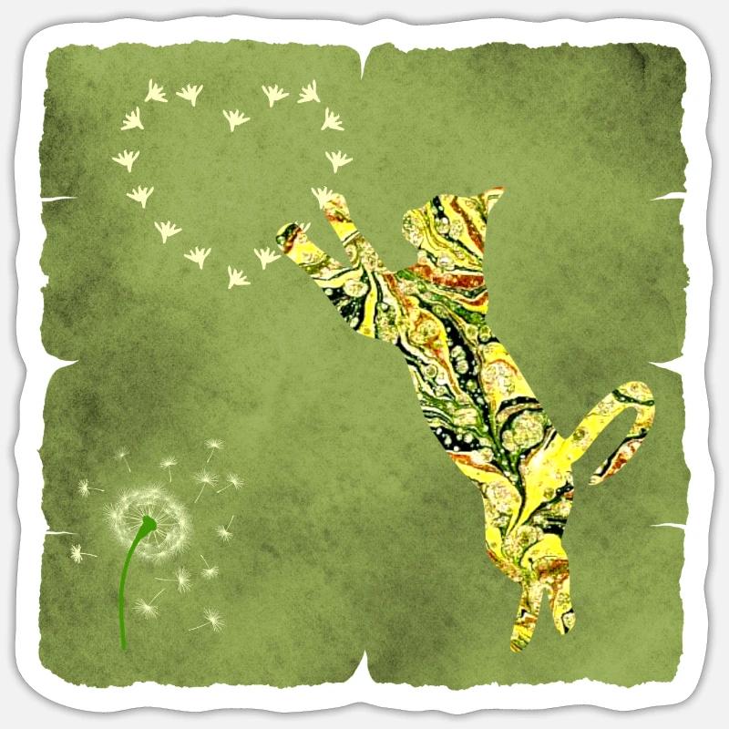 katzi e 277 - Sticker Größe S (10 x 10 cm) - Mattweiß