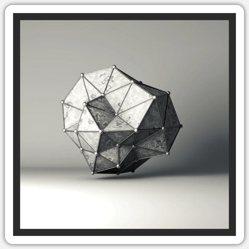 Structure 3D marbrée Sticker taille S (10 x 10 cm)