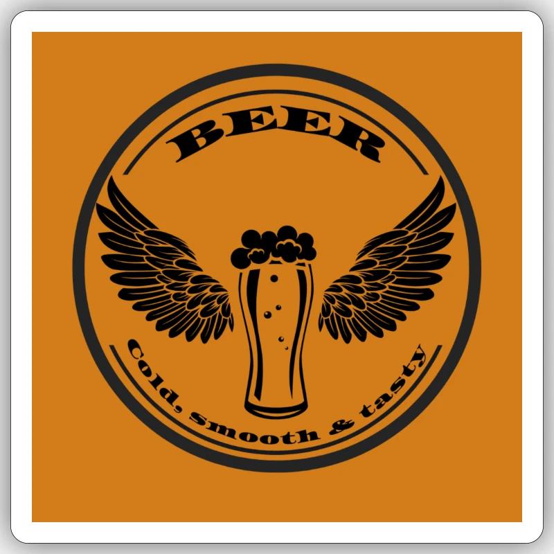 Cold smooth tasty - Sticker Größe S (10 x 10 cm) - Mattweiß