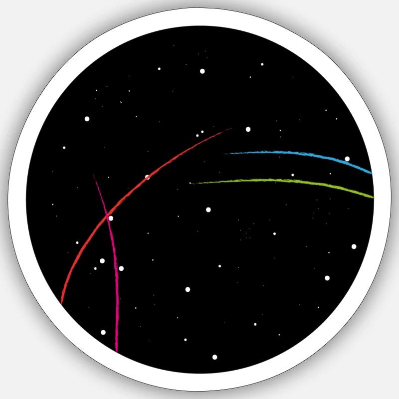 Space Lines Sticker Größe S (10 x 10 cm)