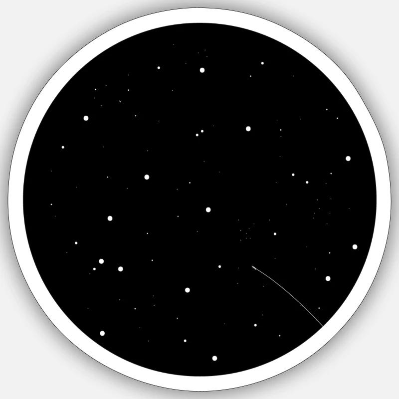 Space - Sticker Größe S (10 x 10 cm) - Mattweiß