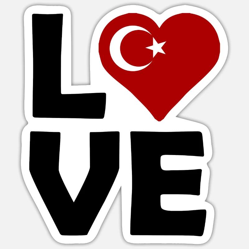 Turkish Love Sticker size S (10 x 10 cm)