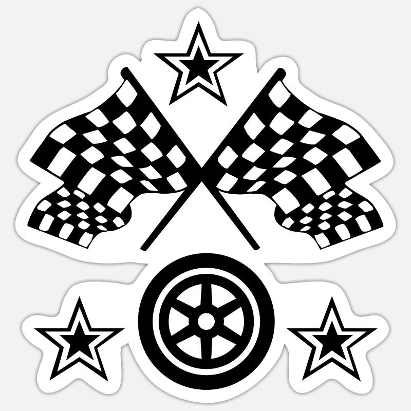 Auto - Sticker Größe S (10 x 10 cm) - Mattweiß