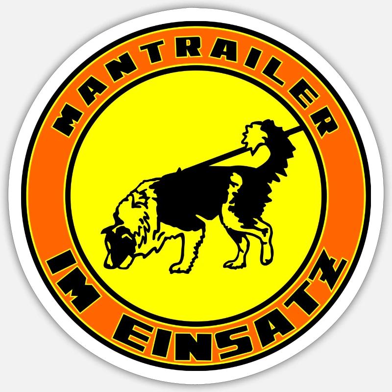 Mantrailer en action Boder Collie Sticker taille S (10 x 10 cm)
