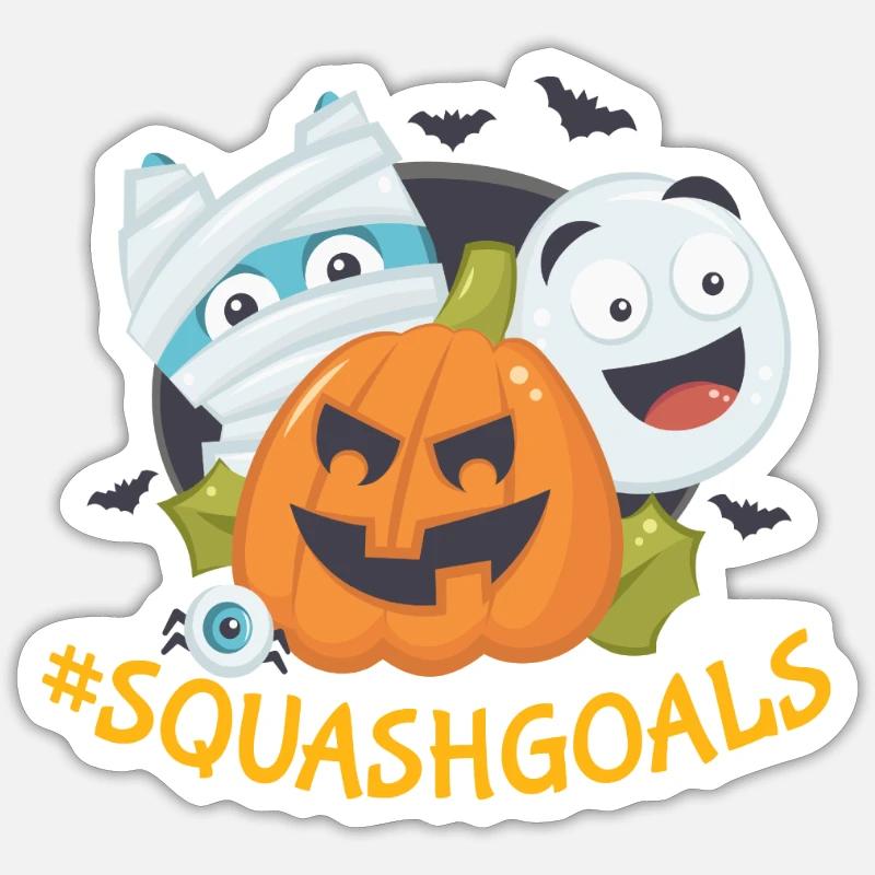 #squashgoals - Sticker taille S (10 x 10 cm) - blanc mat
