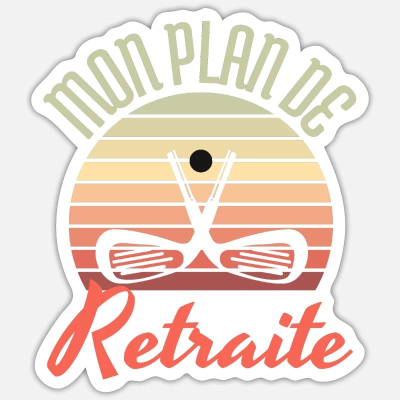 My Golf Retirement Plan - Golfgeschenk Sticker Größe S (10 x 10 cm)