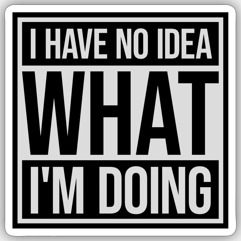 I Have No Idea - Sticker Größe S (10 x 10 cm) - Mattweiß