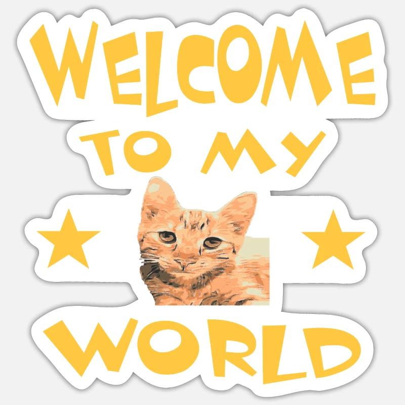 Cat - Sticker size S (10 x 10 cm) - white matte