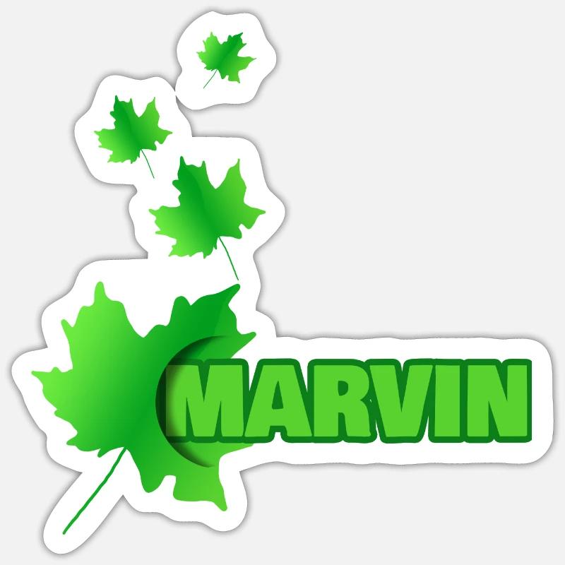 Marvin - Sticker formato S (10 x 10 cm) - bianco opaco