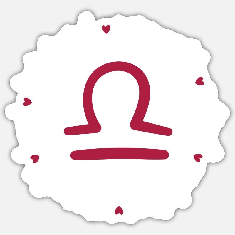 Libra Star - Sticker size S (10 x 10 cm) - white matte