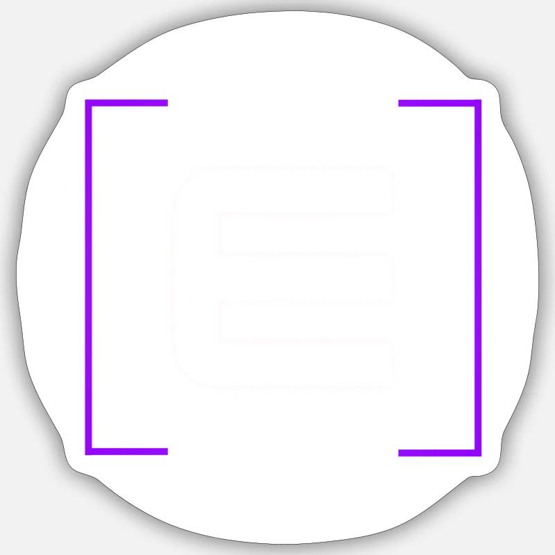 Lettre « E » - Sticker taille S (10 x 10 cm) - blanc mat