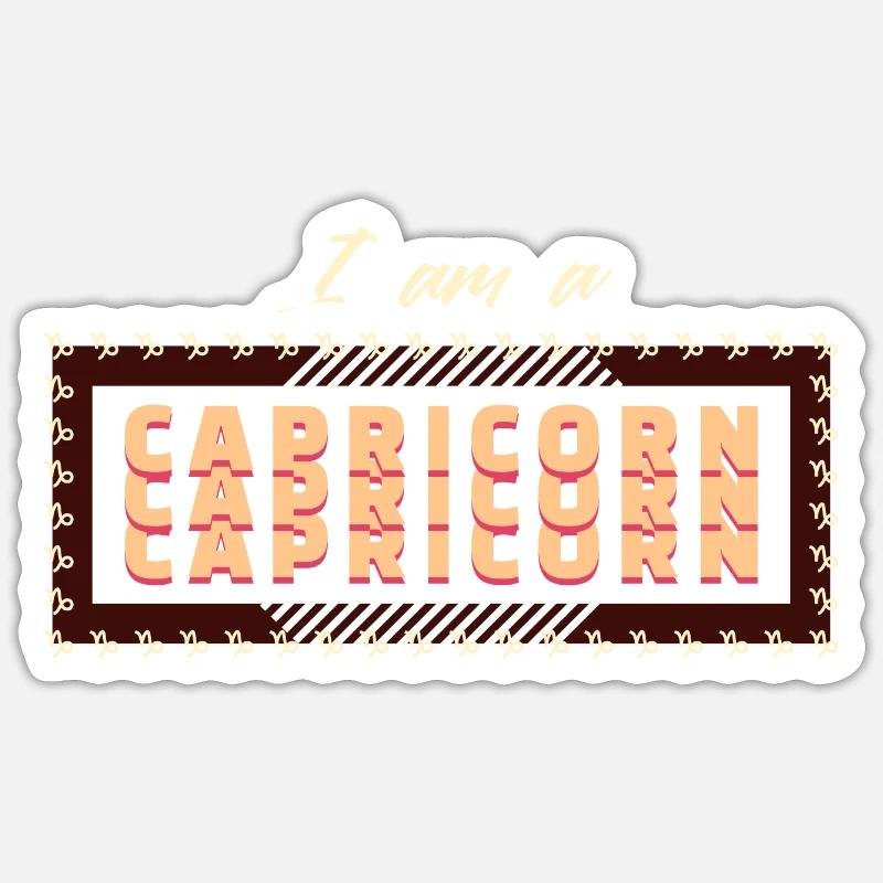 Steinbock Sternzeichen Cool Statement Horoskop - Sticker Größe S (10 x 10 cm) - Mattweiß