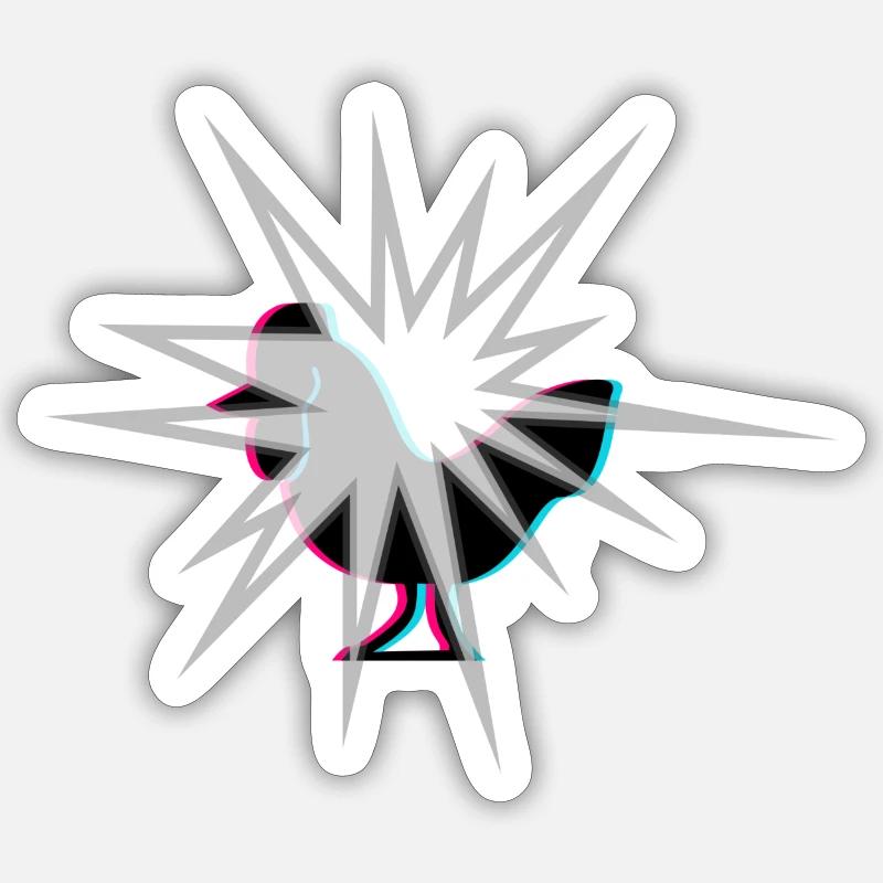 KENNR1CH CHICKEN FLASH MERCH - Sticker size S (10 x 10 cm) - white matte