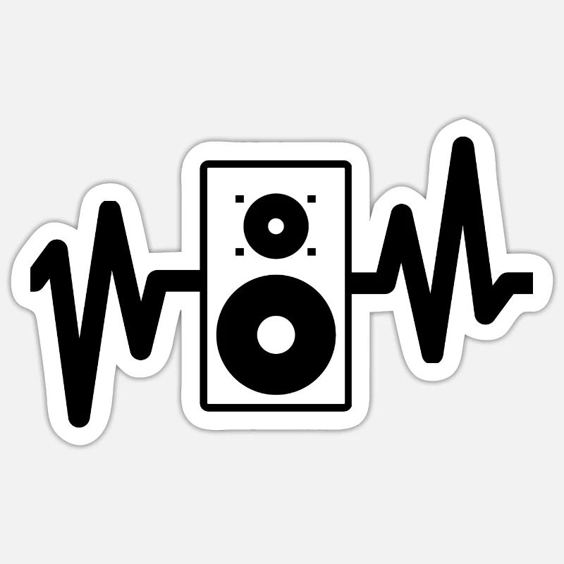Loudspeaker - Sticker size S (10 x 10 cm) - white matte