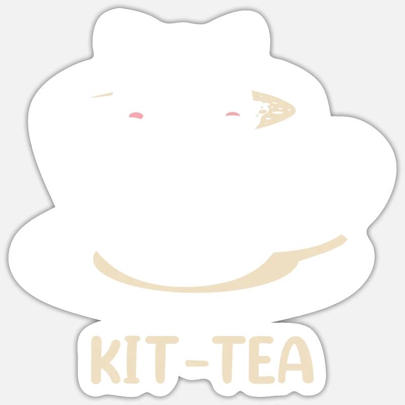 Kit - Thé - Sticker taille S (10 x 10 cm) - blanc mat