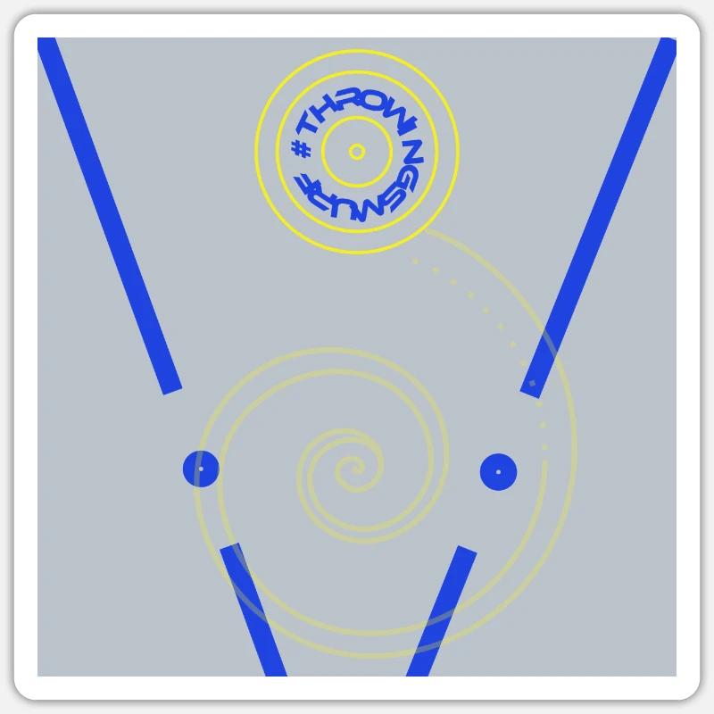 throwingsmurf diskus grau Sticker Größe S (10 x 10 cm)