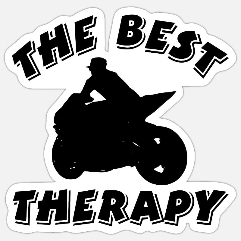 Motorcycle - Sticker size S (10 x 10 cm) - white matte