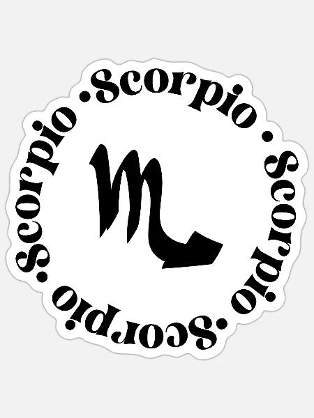 Sternzeichen | Skorpion - Sticker Größe S (10 x 10 cm) - Mattweiß