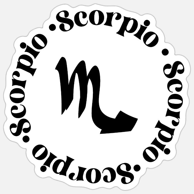 Sternzeichen | Skorpion - Sticker Größe S (10 x 10 cm) - Mattweiß