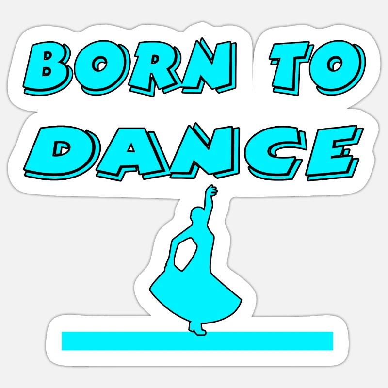Danser - Sticker taille S (10 x 10 cm) - blanc mat