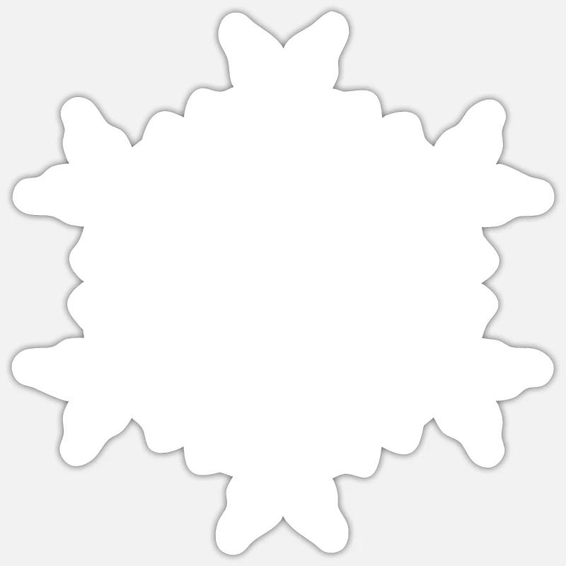 Mandala Lines Abstract Shape Pattern - Sticker taille S (10 x 10 cm) - blanc mat