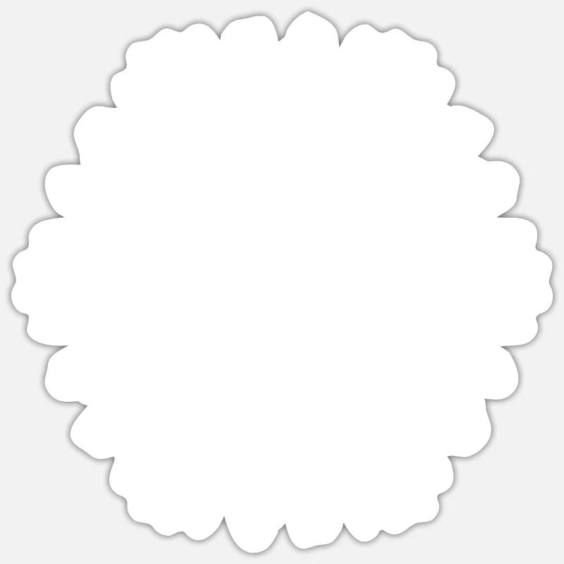 Mandala Flower Lines Abstract Shape Pattern Sticker taille S (10 x 10 cm)