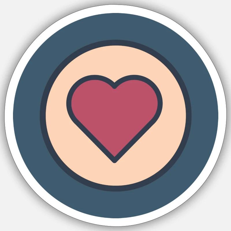 heart factor - Sticker size S (10 x 10 cm) - white matte