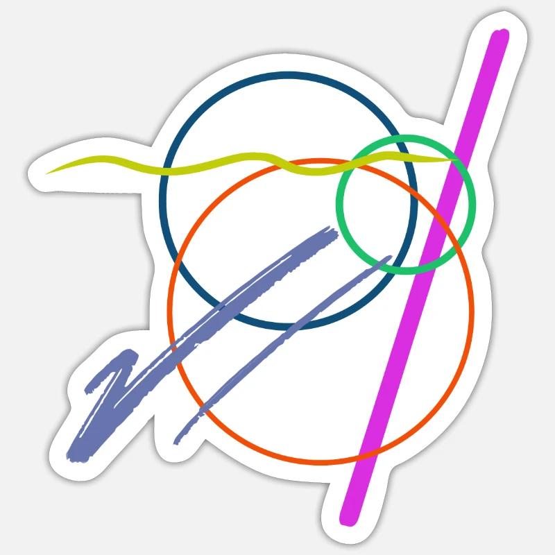 Circle design Sticker size S (10 x 10 cm)