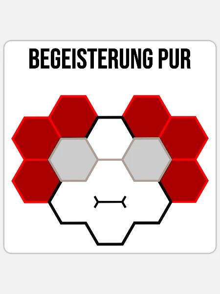 Begeisterung pur - Sticker Größe S (10 x 10 cm) - Mattweiß